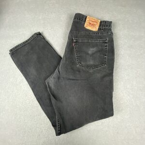 Vintage Levis Jeans Mens 40x36 Black Denim Pants 550 Red Tab Straight USA Made